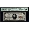 1929 $20 Low Serial Youngwood PA National PMG 30