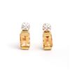Plated 18KT Yellow Gold1.12cts Citrine and Diamond Earrings