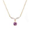 Image 1 : Plated 18KT Yellow Gold 1.04cts Amethyst and Diamond Necklace