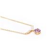 Image 2 : Plated 18KT Yellow Gold 1.04cts Amethyst and Diamond Necklace