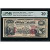 1875 $10 New York NY National PMG 20