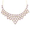 Plated 18KT Yellow Gold 42.00cts Amethyst Necklace