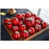Image 1 : LARGE RED BALL MERCURY GLASS CHRISTMAS ORNAMENTS (24 PCS) (DOES NOT INCLUDE TRAY)