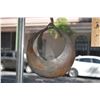 Image 2 : ANTIQUE JAPANESE CERAMIC HANGING MOON VASE W/CHAIN & BOX