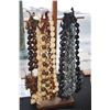 Image 1 : COLLECTION OF KUKUI NUT LEI, BRACELETS & EARRINGS (DOES NOT INCLUDE STAND)