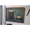 Image 1 : KOA FRAMED ACRYLIC ON CANVAS, "MUSIC MAKER"; SIGNED JAMES H. O'NEILL 1986 (21 1/4" X 17")