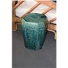 Image 2 : PAIR CHINESE "SHIWAN" GREEN GLAZED GARDEN STOOLS (18 1/2" (PAIR)