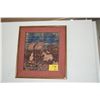Image 1 : THAI FRAMED ANTIQUE POLYCHROME TEMPLE PAINTING (23 1/2" X 25 3/4")