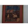 Image 2 : THAI FRAMED ANTIQUE POLYCHROME TEMPLE PAINTING (23 1/2" X 25 3/4")