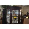 Image 2 : ROSEWOOD & GLASS LIGHTED CORNER DISPLAY CABINET