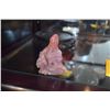 Image 2 : 4 1/2" JADE KWAN YIN W/STAND & 2 3/4" AGATE KWAN YIN (2 PCS)