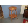 Image 1 : RATTAN & CANE SIDE TABLE (27 1/2")