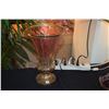 Image 2 : CRANBERRY GLASS VASE & BOWL (2 PCS)