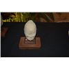 Image 2 : HAN STYLE CERAMIC HEADS (MALE & FEMALE) ON CUSTOM WOOD STANDS (4") (2 PCS)