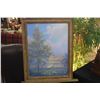 Image 1 : FRAMED OIL ON BOARD, XMAS EVE AT IOLANI PALACE 1937; SIGNED CARL BRANDIEN (21 3/4" X 27 1/2")