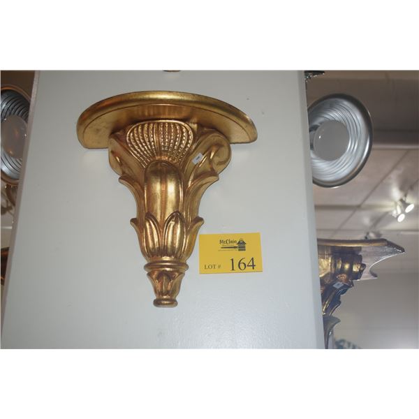 GOLD GILT WALL SHELVES (PAIR)