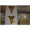 Image 3 : GOLD GILT WALL SHELVES (PAIR)
