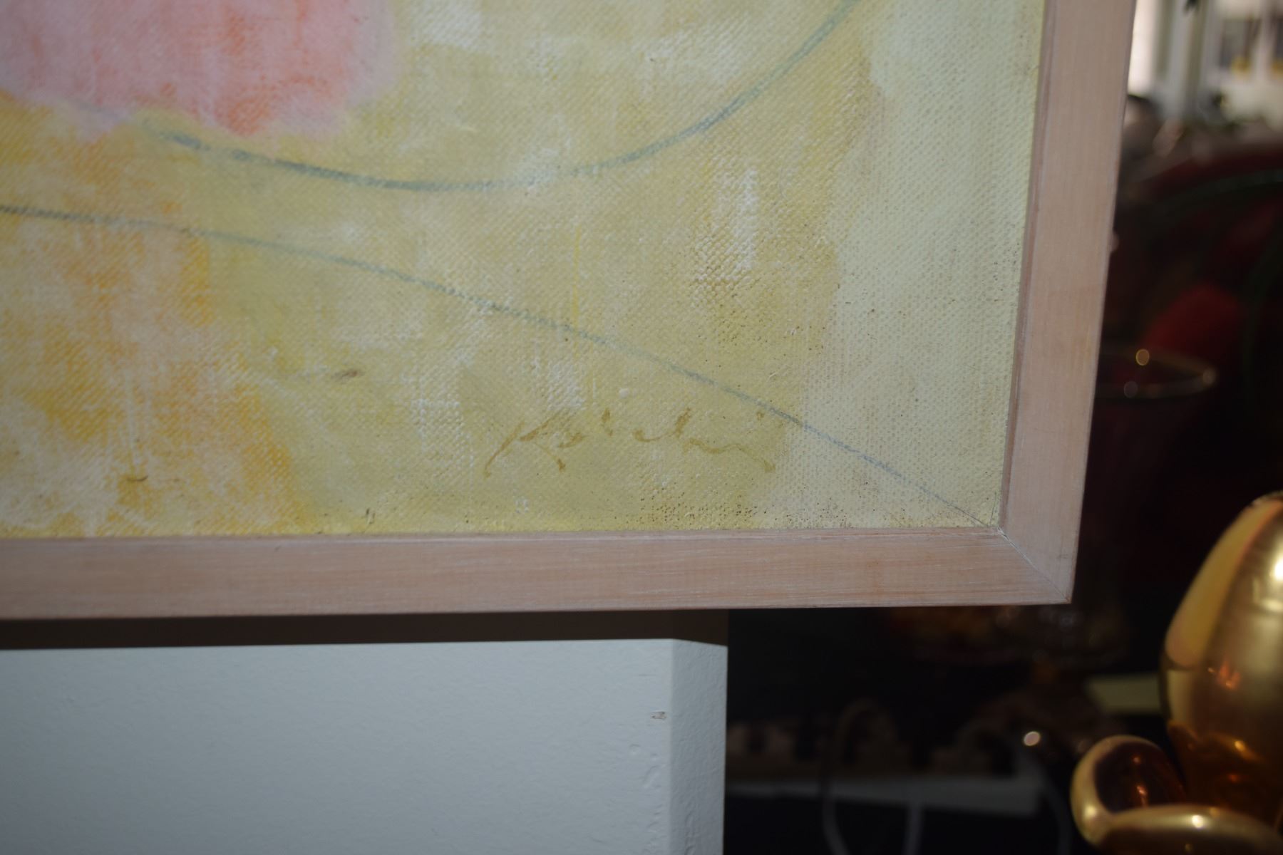 FRAMED OIL ABSTRACT PAINTING; SIGNED KEICHI KIMURA (26