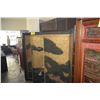 Image 1 : ANTIQUE 6 PANEL JAPANESE BYO-BU GOLD SCREEN DEPICTING LONG LIFE CRANES & MATSU PINE (APPROX 141" X 6