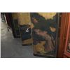 Image 2 : ANTIQUE 6 PANEL JAPANESE BYO-BU GOLD SCREEN DEPICTING LONG LIFE CRANES & MATSU PINE (APPROX 141" X 6