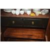 Image 8 : CHINESE RED & BLACK LACQUER STORAGE CABINET W/ANCIENT CALLIGRAPHY (59" X 35 34" X 18")