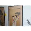 Image 2 : 3-FRAMED CHINESE PAINTINGS OF CHINESE BEAUTIES ON SILK; SIGNED (36" X 18") )3 PCS)