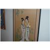 Image 8 : 3-FRAMED CHINESE PAINTINGS OF CHINESE BEAUTIES ON SILK; SIGNED (36" X 18") )3 PCS)