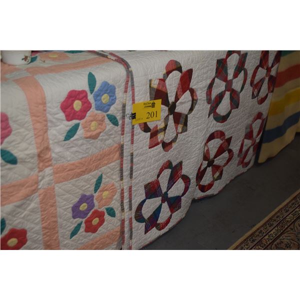 VINTAGE PATCHWORK QUILTS 3 PCS McClain Auctions Hawaii Vintage patchwork quilts 3 pcs mcclain auctions hawaii