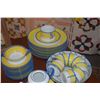 Image 2 : LIMOGE CHINA, TIFFANY & CO, CLAUDE MONET PATTERN (1 SOUP BOWL CHIPPED) (71 PCS)