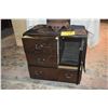 Image 2 : SMALL JAPANESE WOOD TANSU W/3 DRAWERS & 1 DOOR (20" X 20" X 14 1/4")