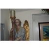 Image 2 : PLASTER HAND PAINTED ANGELS W/CANDLES (APPROX 15 1/4" X 51 1/2") (PAIR)