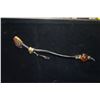 Image 8 : 18K AMBER & BLACK CORAL SCEPTER/WISHING WAND USED FOR MEDITATIONAL PURPOSES, SNAKE MOTIF (10")