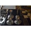 Image 2 : COLLECTION OF STERLING CANDLE HOLDERS & STERLING BUD VASE (5 PCS)