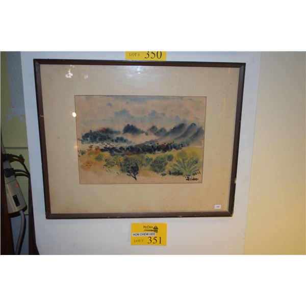 FRAMED WATERCOLOR; SIGNED HON CHEW HEE (20 1/2  X 16 1/2 )