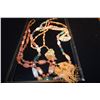Image 1 : AGATE, HORN & SERPENTINE BEAD NECKLACES (4 PCS)