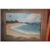 Image 1 : FRAMED OIL ON BOARD, SEASCAPE, KOLOA BEACH, KAUAI; SIGNED D. HOWARD HITCHCOCK 1929 (17" X 21" FRAMED