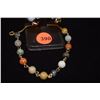 Image 3 : 14K MULTICOLORED JADE EARRINGS & 14K GF BRACELET (2 PCS)