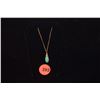 Image 1 : 14K JADE PENDANT W/14K CHAIN (2 GTW)