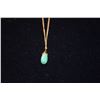 Image 2 : 14K JADE PENDANT W/14K CHAIN (2 GTW)