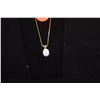 Image 1 : 14K BOX CHAIN W/OPAL PENDANT