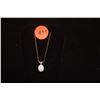 Image 2 : 14K BOX CHAIN W/OPAL PENDANT