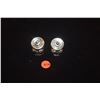 Image 1 : MEXICAN STERLING SIESTA POSE SALT & PEPPER SHAKERS (PUEBLOS W/SOMBREROS); SIGNED SANBORNS (61 G)