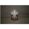 Image 1 : CHINESE CRYSTAL GLASS REVERSED PAINTED DRAGON ORNAMENTAL CENSER W/STAND (SOME DAMAGE) (6")
