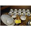 Image 1 : FITZ & FLOYD POTS DE CREME W/LID & SAUCER (GOLD RIM) W/ASSORTED LENOX BOWLS (28 PCS)