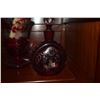 Image 2 : CUT TO CLEAR CRANBERRY GLASS & BOHEMIAN GLASS VASE (3 PCS)