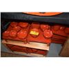 Image 1 : JAPANESE RED LACQUER SERVING SET: BOWLS & TRAY W/ORIGINAL SIGNED STORAGE BOX