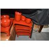 Image 3 : JAPANESE RED LACQUER SERVING SET: BOWLS & TRAY W/ORIGINAL SIGNED STORAGE BOX