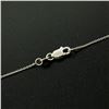 Image 6 : 14K White Gold.18 ctw Diamond Hand of Fatima Hamsa Hand Disk Pendant w/16" Chain