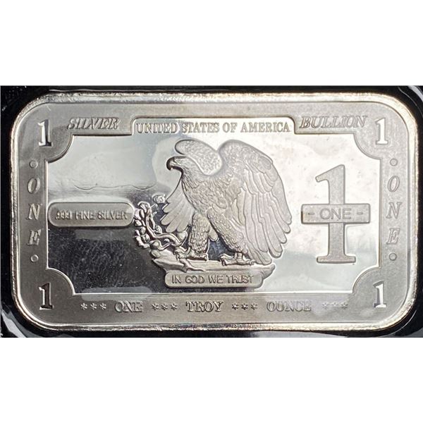 United States Eagle Proof .999 Silver 1 ozt Bar