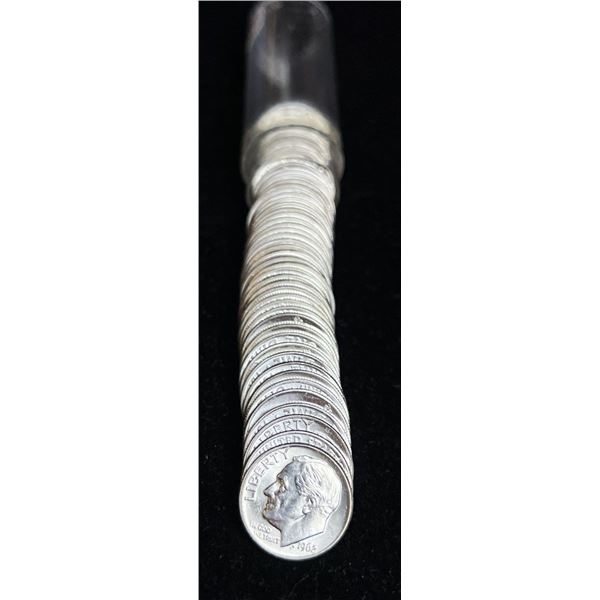 Roll (50-Coins) 1962 Roosevelt 90% Silver Dime